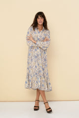 Vestido Juana flores azules