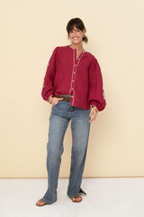 Blusa Leonor Cherry
